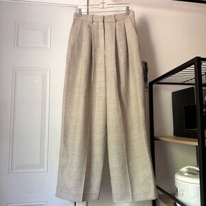 COS Wide Leg Pleated Trousers in Light Beige, 6, VGUC, Quiet Lux, 90s Vibes
